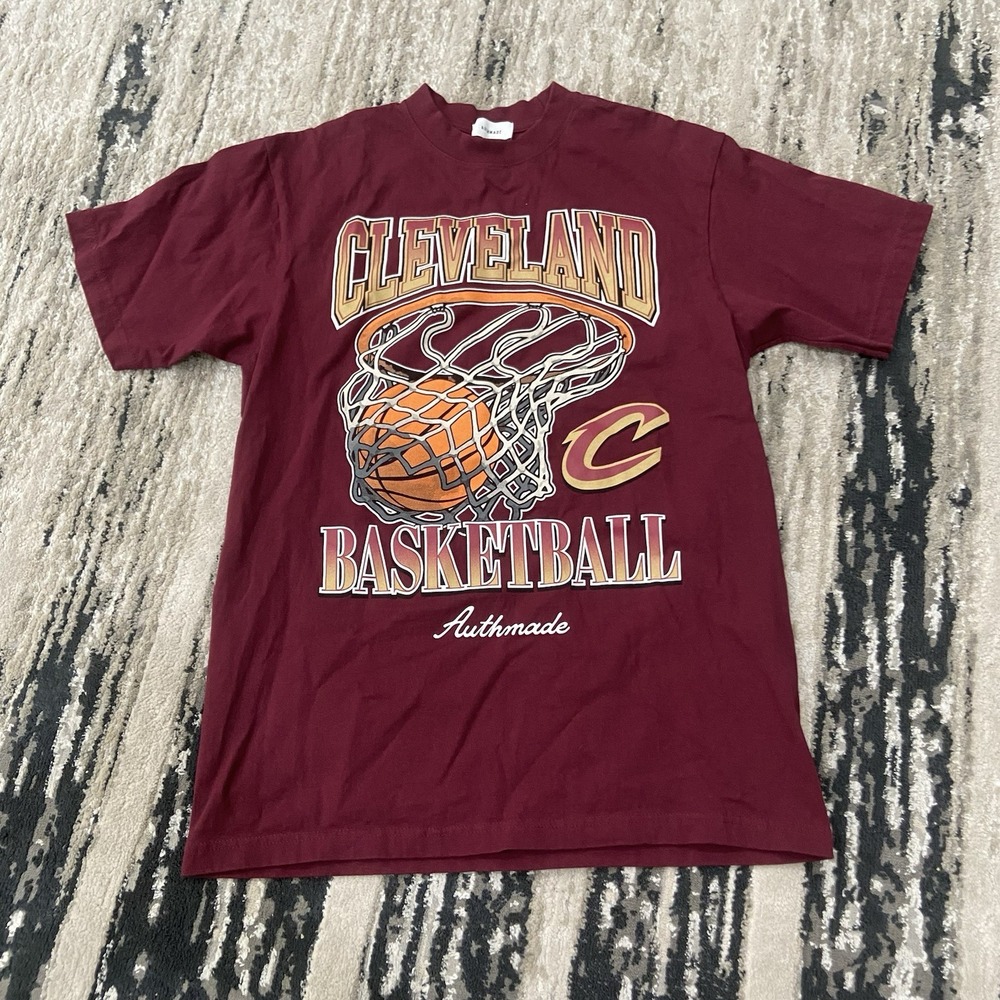 Authmade Cleveland Cavaliers Burgundy2023 Playoffs T Shirt Size XL
